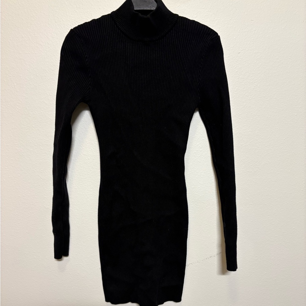 Forever 21 vintage black  Ribbed Knit bodycon cotton dress